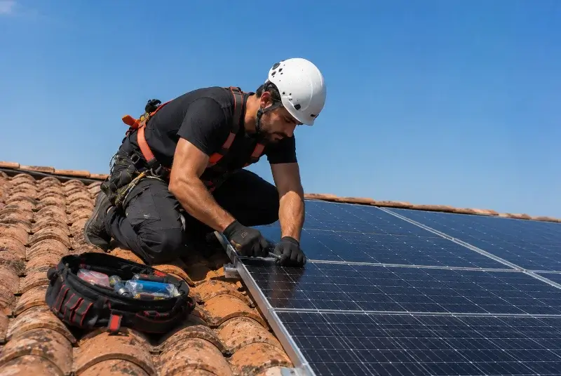Maintenance et monitoring de panneaux solaires au Loroux-Bottereau